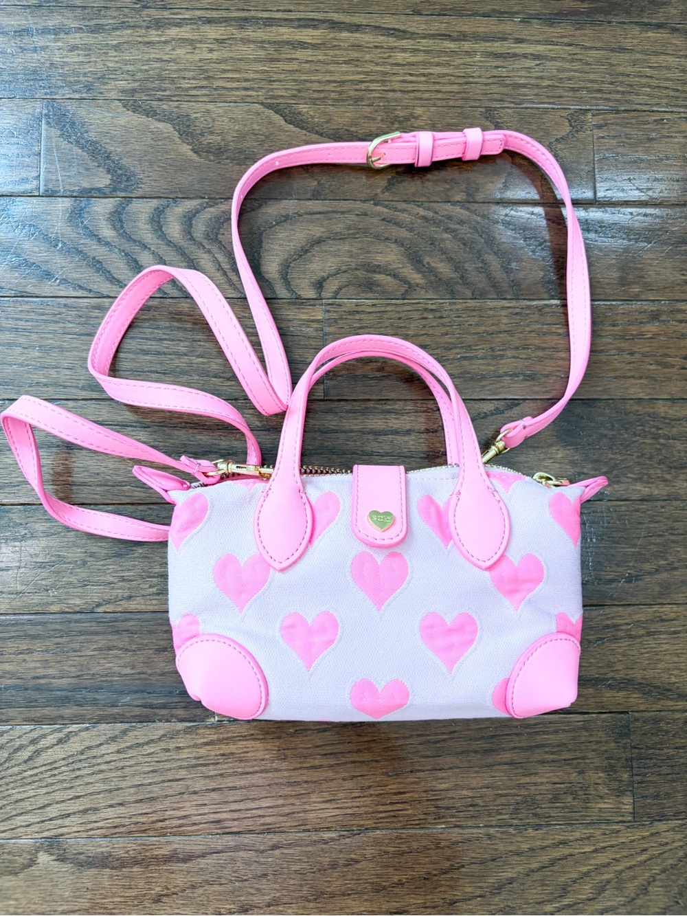 Stoney Clover Lane Pouchette Crossbody Bag - Flamingos & Bubblegum Color - Picture 8 of 14